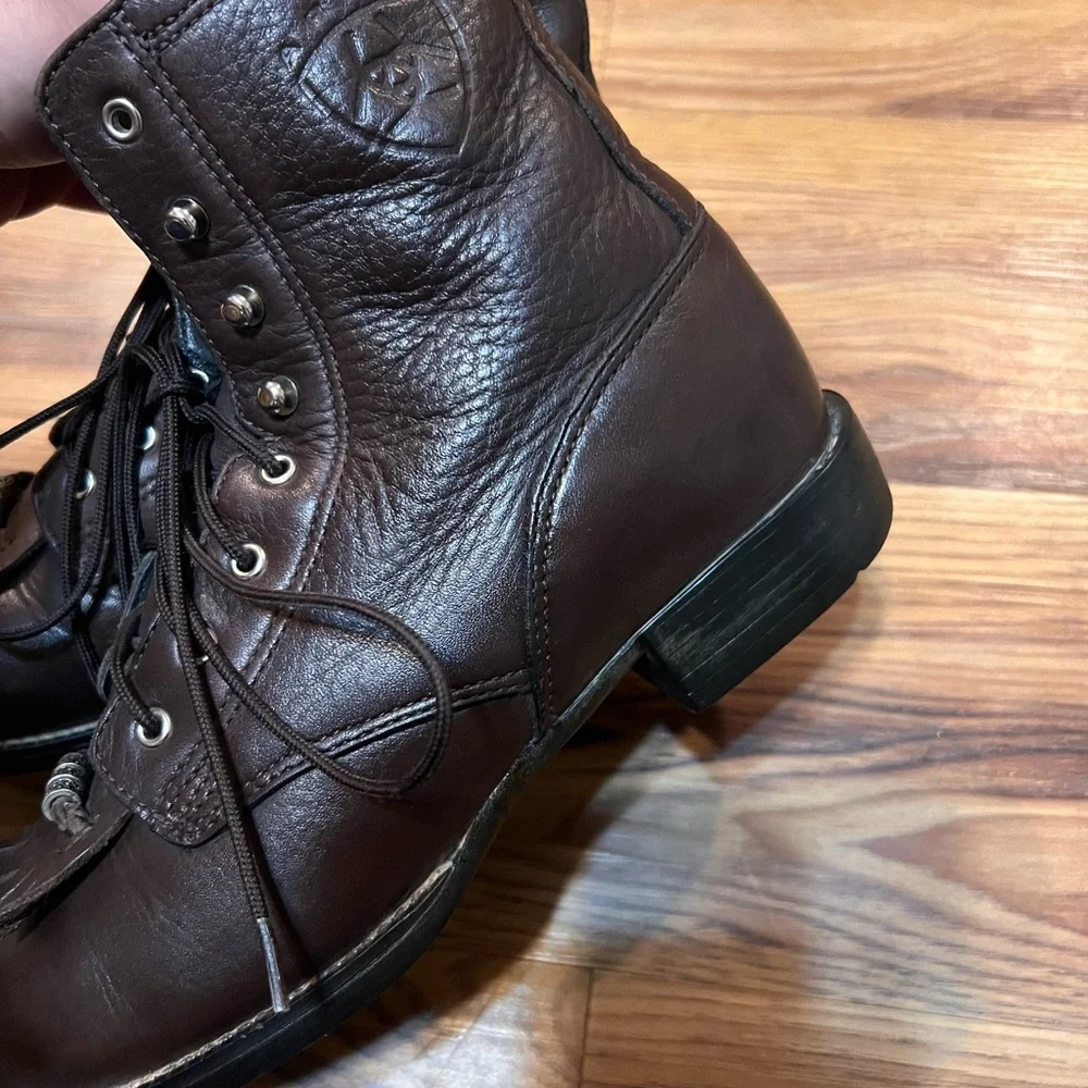 Ariat Heritage Lacer Women’s Boots 6 B Distressed Brown Leather Western - Picture 5 of 6